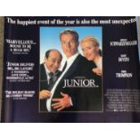 JUNIOR - ORIGINAL 1990s CINEMA POSTER 1994 Arnold Schwarzenegger, Danny DeVito