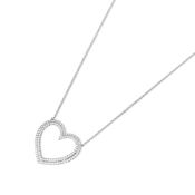 Tiffany & Co. Platinum Diamond Heart Metro Pendant Necklace