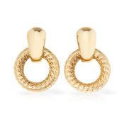 Tiffany & Co. 18k Yellow Gold Woven Hoop Design Clip-On Earrings