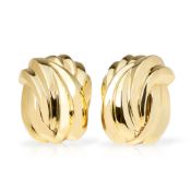 Tiffany & Co. 18k Yellow Gold Shell Design Clip-On Earrings