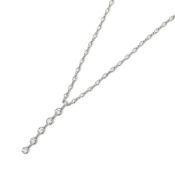 Tiffany & Co. Platinum Diamond Jazz T-Drop Design Necklace