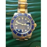 2015 model Bi metal Blue dial Rolex submariner with date