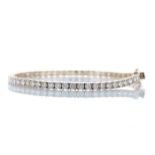 18ct Rose Gold Tennis Diamond Bracelet 4.33