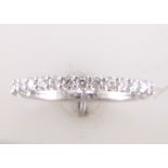 18ct White Gold Claw Set Semi Eternity Diamond Ring 0.43