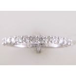 18ct White Gold Claw Set Semi Eternity Diamond Ring 0.55