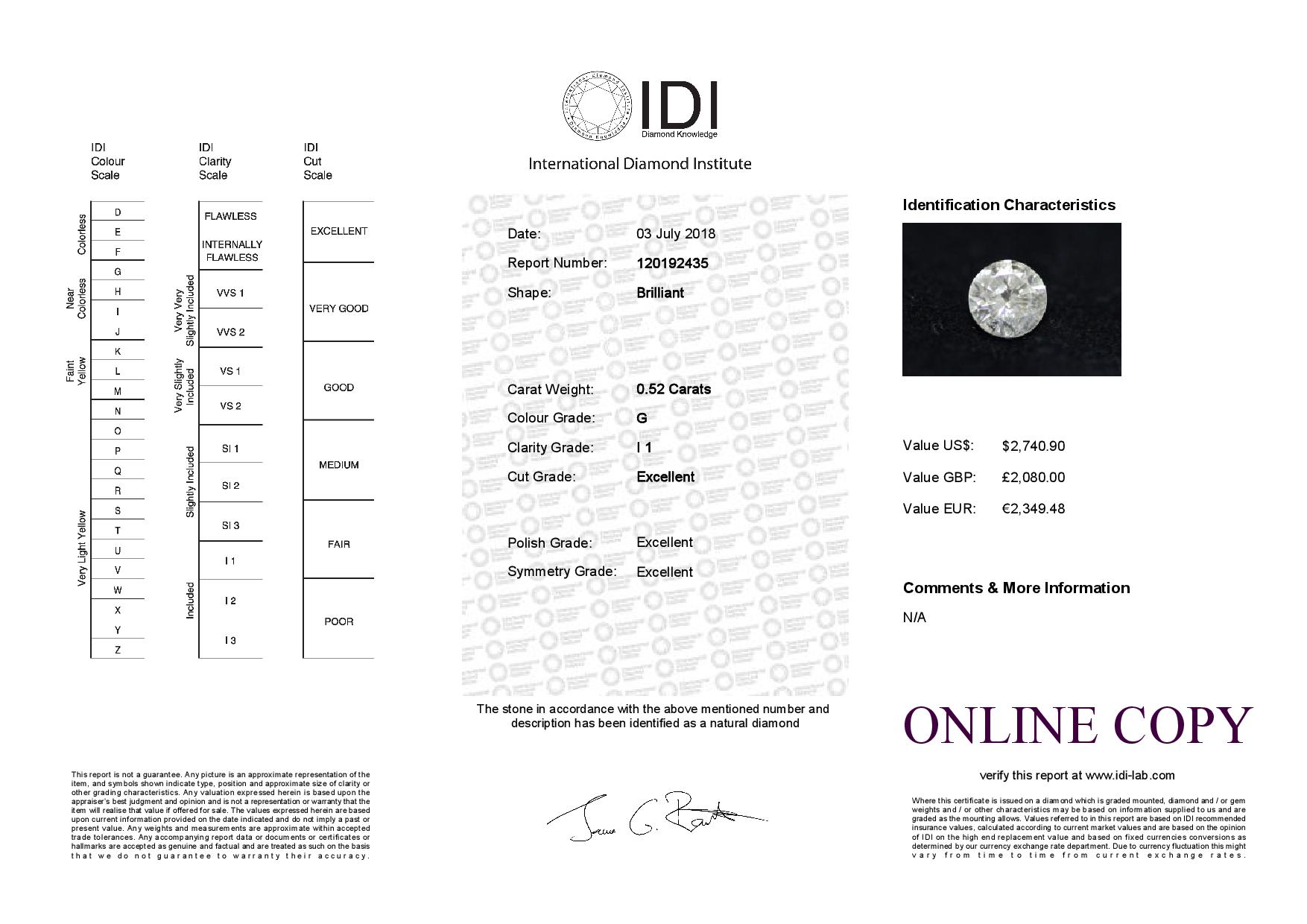 Loose Diamond 0.52 - Image 2 of 2