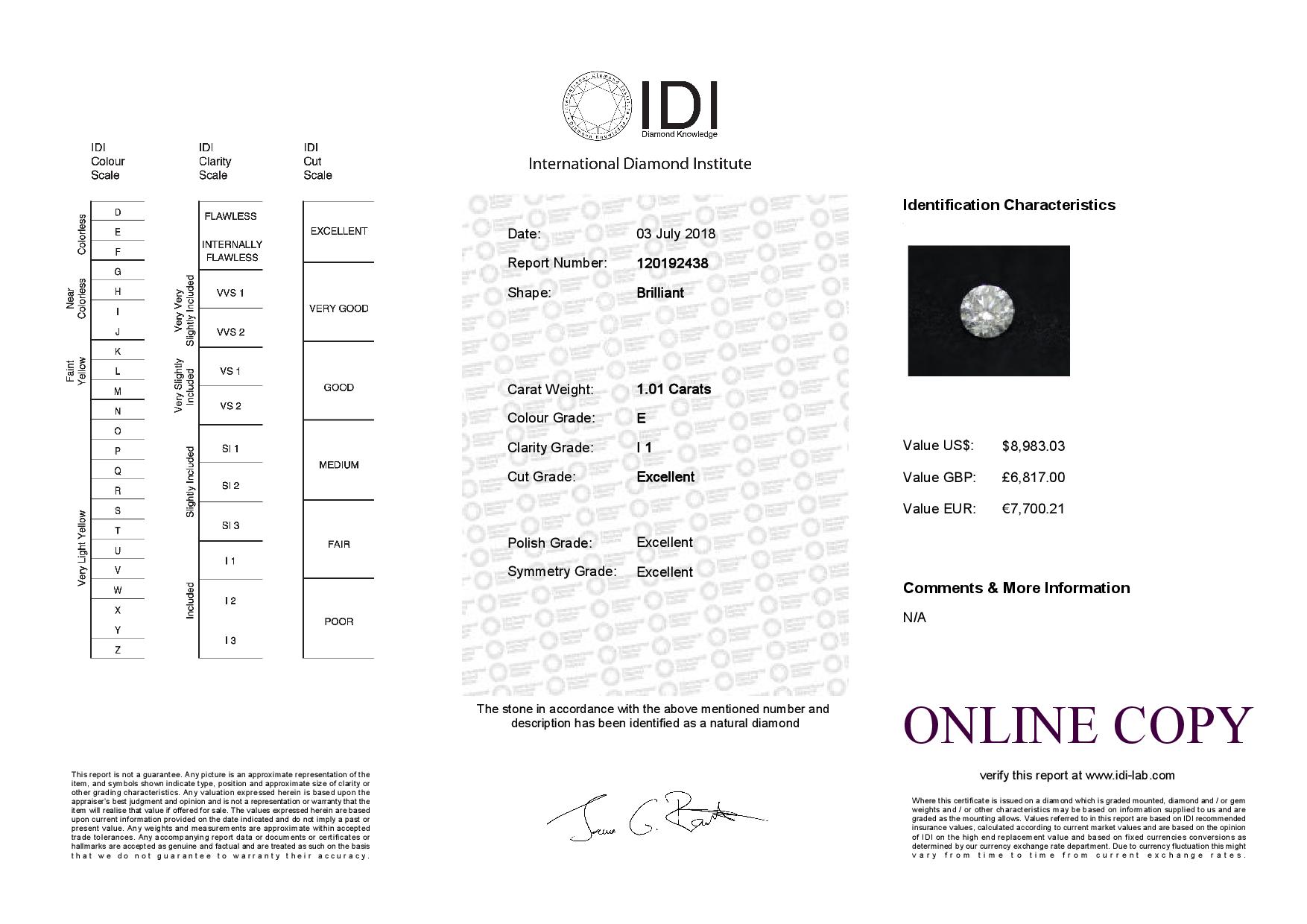 Loose Diamond 1.01 - Image 2 of 2