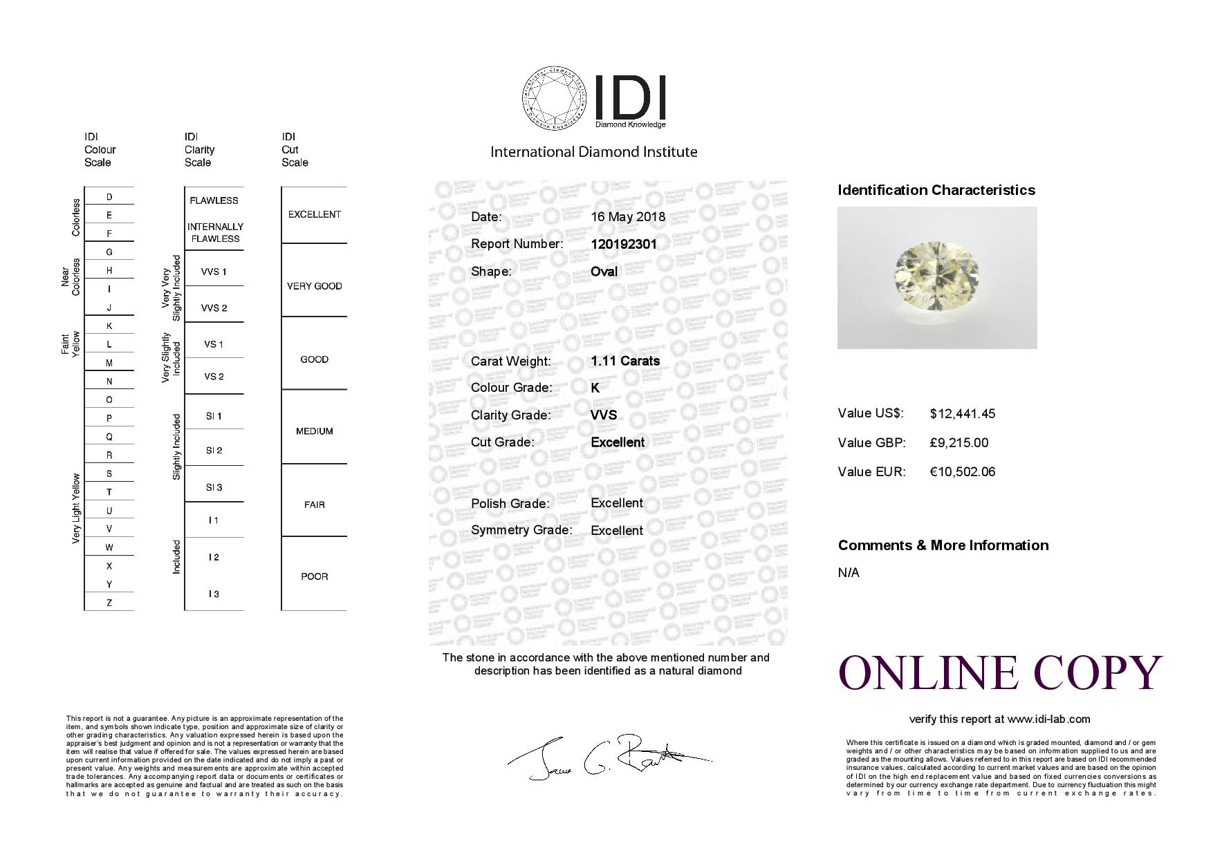 Loose Diamond OVAL 1.11 - Image 2 of 2