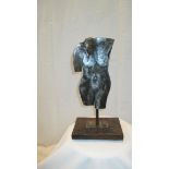 Torso Woman No3" approx 40cm high, mounted on wooden base