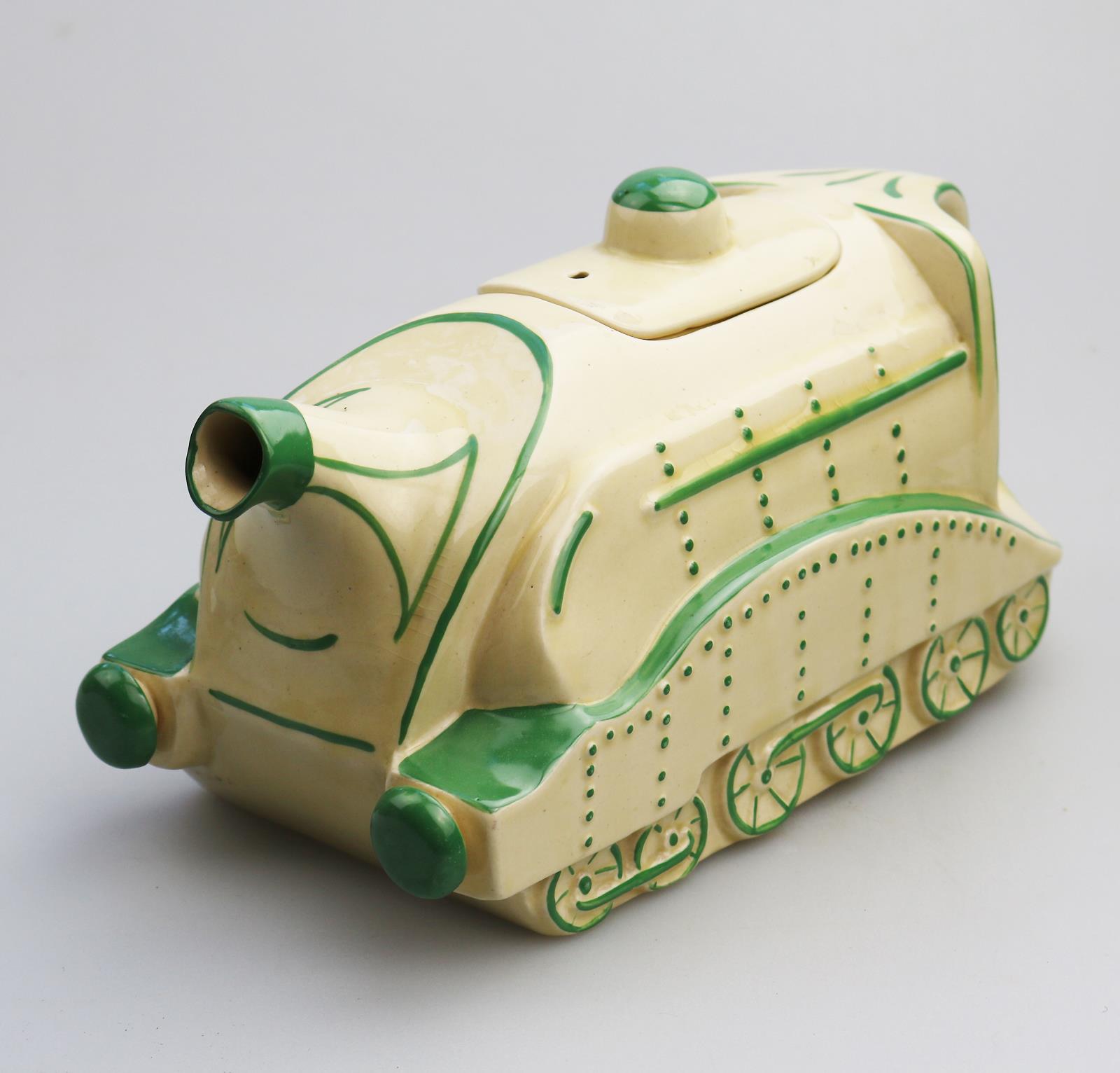 British Art Deco Art Pottery Extremely rare Sadler Mallard Train Teapot C.1930's - Image 3 of 3