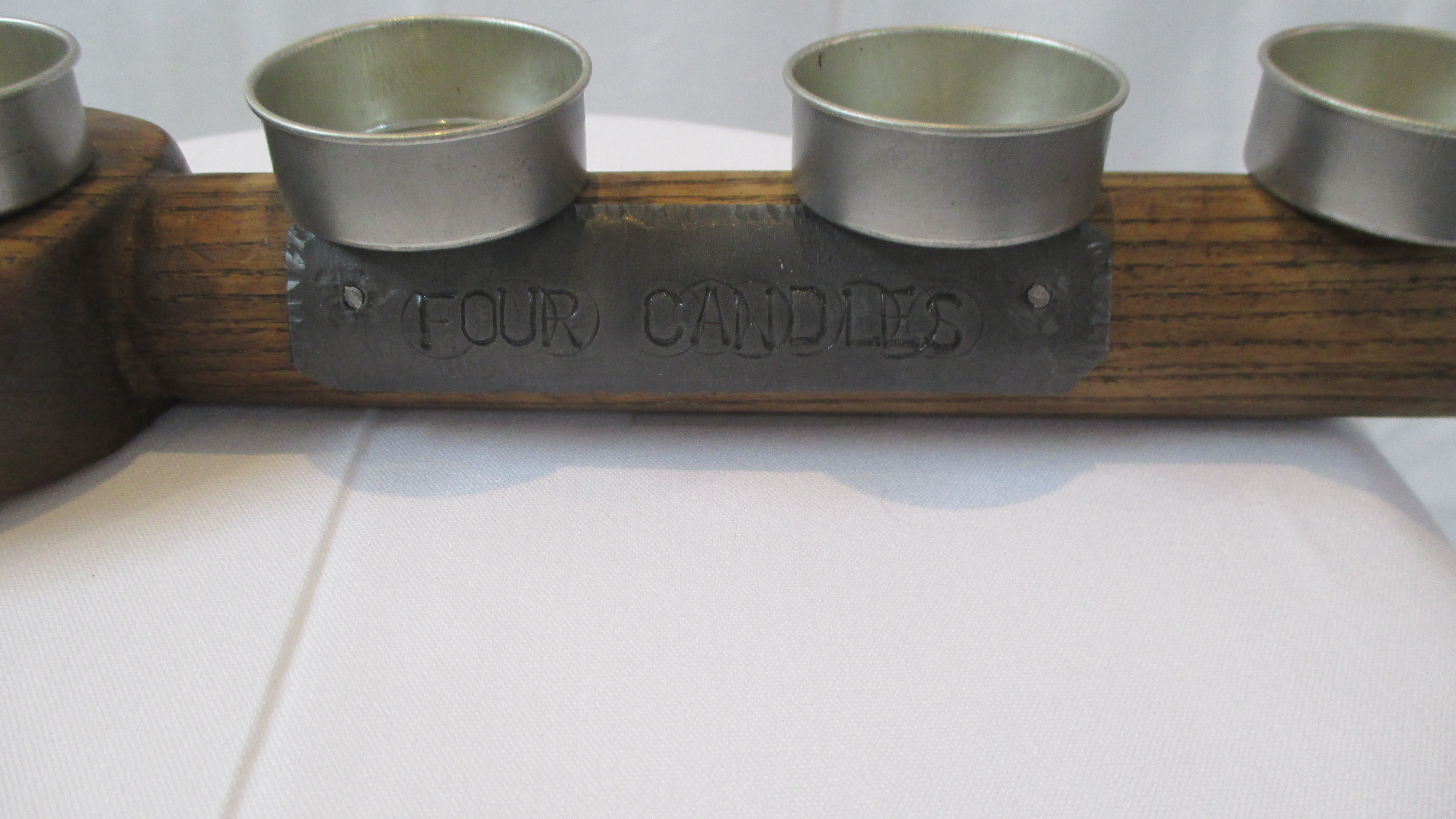 "Four Candles" tea light holder, approx 30cm long - Image 2 of 2