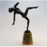 Josef Lorenzl: Art Deco Bronze Sculpture of a naked Dancer C.1930