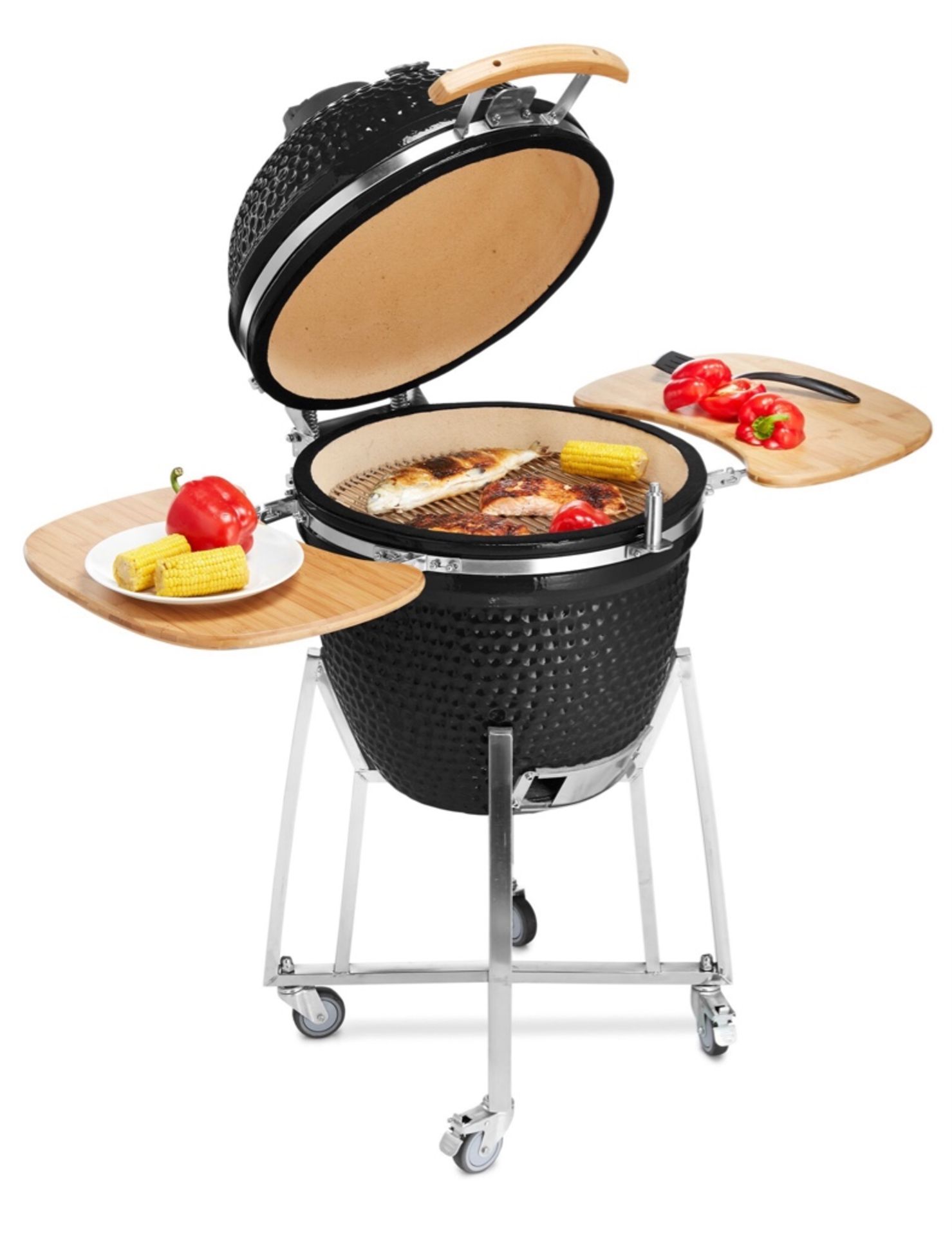 Brand new & boxed, Kamado 21 inch Ceramic BBQ Grill. Charcoal Smoker & Oven. - Image 3 of 4