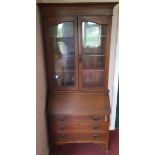 Antique Edwardian Bureau Book Case