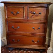 Vintage Ancient Mariner Set Drawers 2 over 2 Drawer Chest in Mahogany