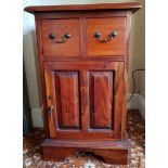 Vintage Ancient Mariner Cabinet 2 drawers over cupboard in Mahogany