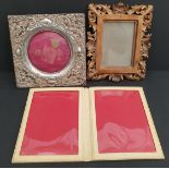 Vintage Retro 3 x Picture Frames Includes 1 Silver Frame