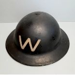Vintage WWII Military ARP Wardens Helmet Dated 1939 Complete With Original Straps