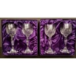 2 Boxes of Royal Scot Lead Crystal Wine Glasses Each box contains 2 glasses