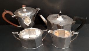 Antique Vintage Silver Plated Tea & Coffee Set Boardman, Glossop & Co.