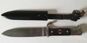 Vintage WWII Military German 3rd Reich Hitler Youth Pattern Knife Ernst Pack & Sons 1936