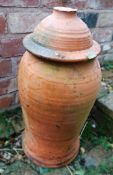 Vintage Terracotta Rhubarb Forcer & Terracotta Lid 18 inches tall