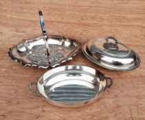Antique Vintage Mappin & Webbs Silver Plated Dishes Plus a Fruit Dish