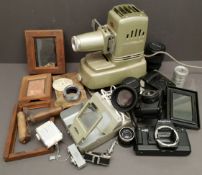 Vintage Parcel of Photographic Equipment Includes Pentax Camera & Aldis Projector