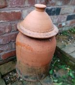 Vintage Terracotta Rhubarb Forcer & Terracotta Lid 22 inches tall