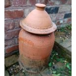 Vintage Terracotta Rhubarb Forcer & Terracotta Lid 22 inches tall