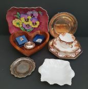 Vintage Parcel of Shelley China Royal Doulton Coalport Wedgwood Treen & Plated Ware