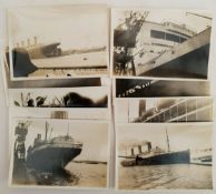 Antique Parcel of 9 Ship Photographs taken during the 1930's Includes RMS Olympic (the Sister Ship