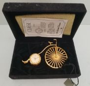 Vintage Classe Collectable Timepiece Penny Farthing Boxed NO RESERVE