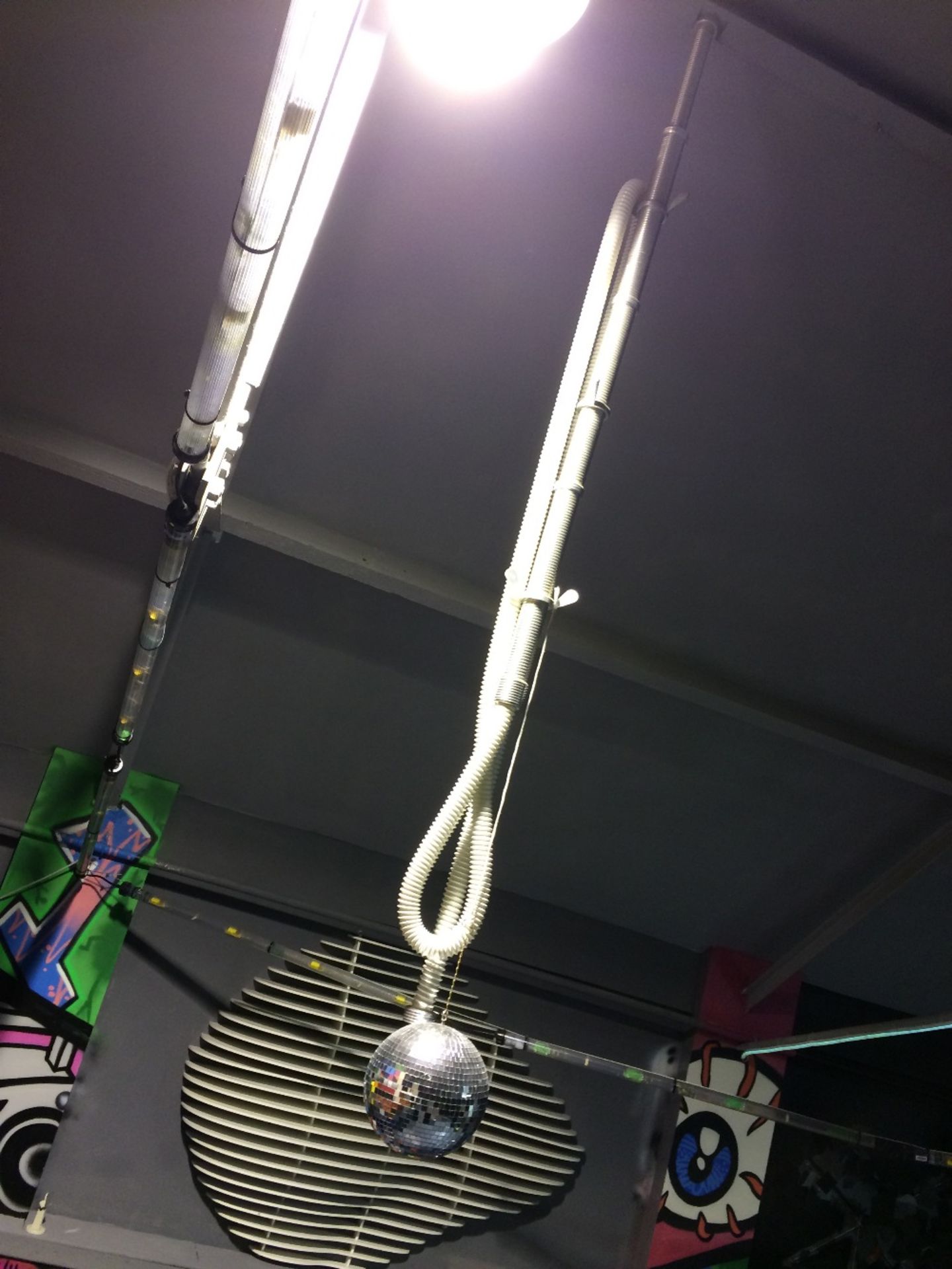 Hanging Pipe Decorations With Led Lighting