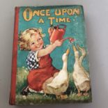 Vintage 1940s Children's Book "Once upon a Time" Stories Pictures Etc