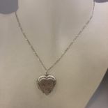 Antique Silver Locket with old photograph on a 925 necklace