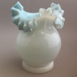 Victorian Milk Glass Globular Vase