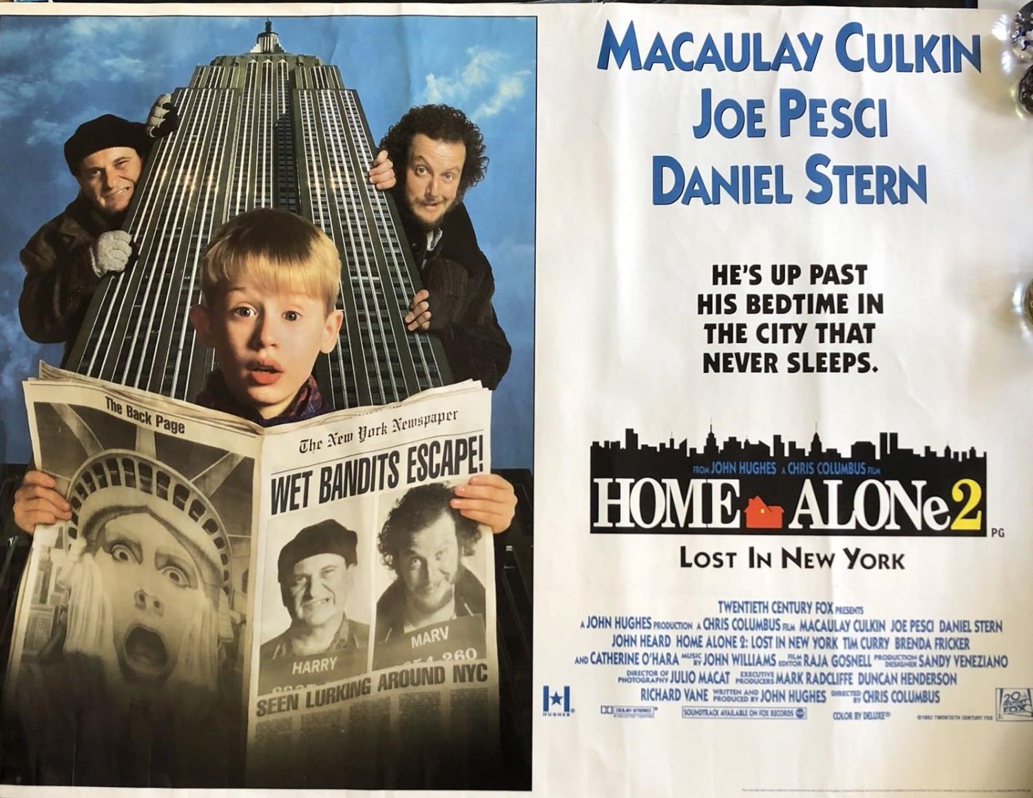 Original 1992 Cinema Poster Quad Home Alone 2 Lost in New York