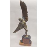 Bronze Figurine Of Icarus On Marble Base