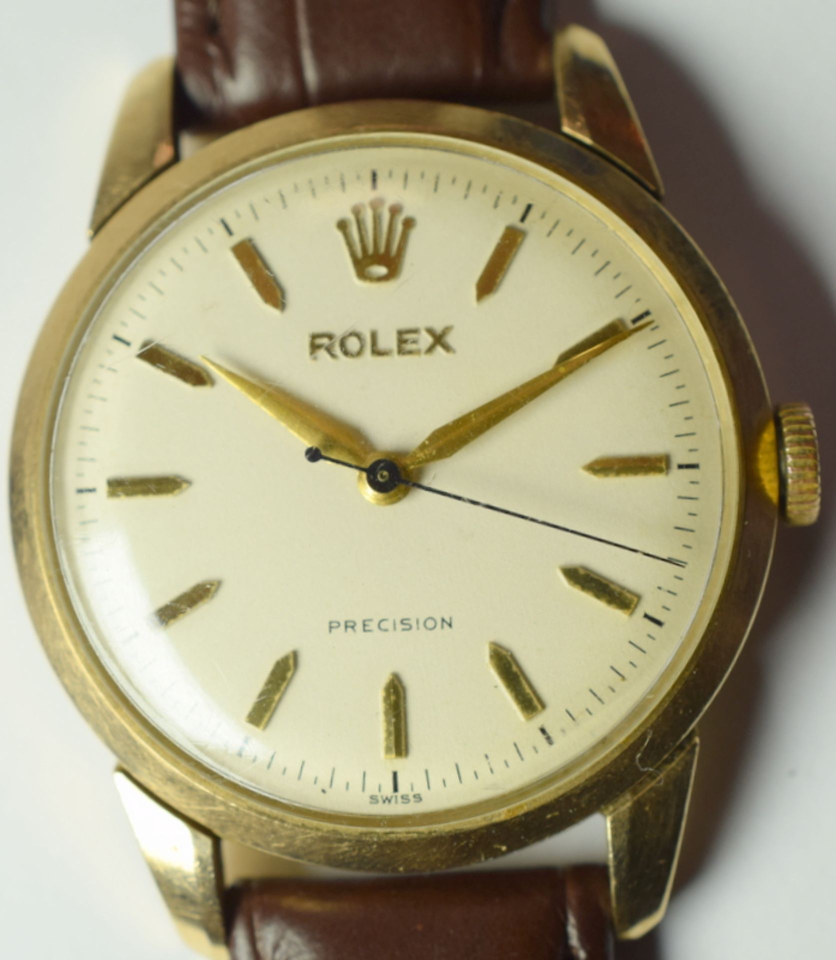 Rolex Precision 9ct Gold Gentleman's Wristwatch - Image 2 of 5
