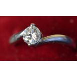 Beautiful Platinum 0.25ct Diamond Solitaire Ring