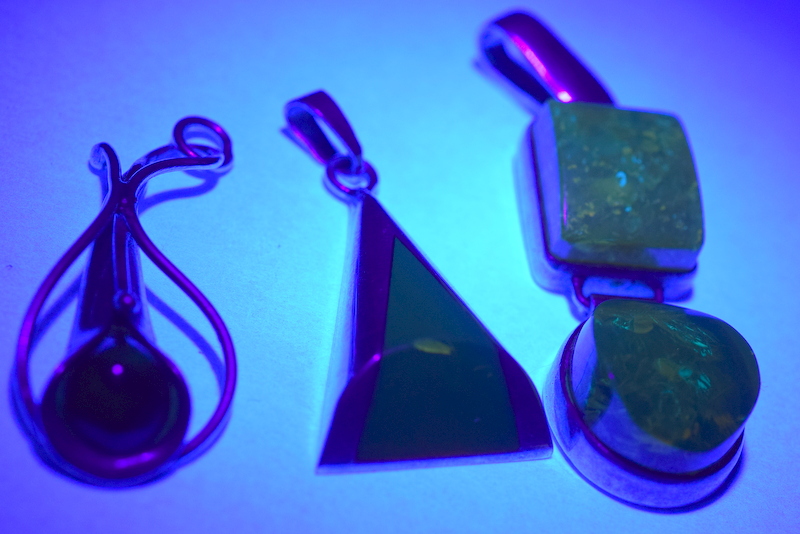 Three Silver And Amber Pendants - Image 3 of 3