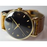 Beautiful Black Dial Jaeger LeCoultre Wristwatch