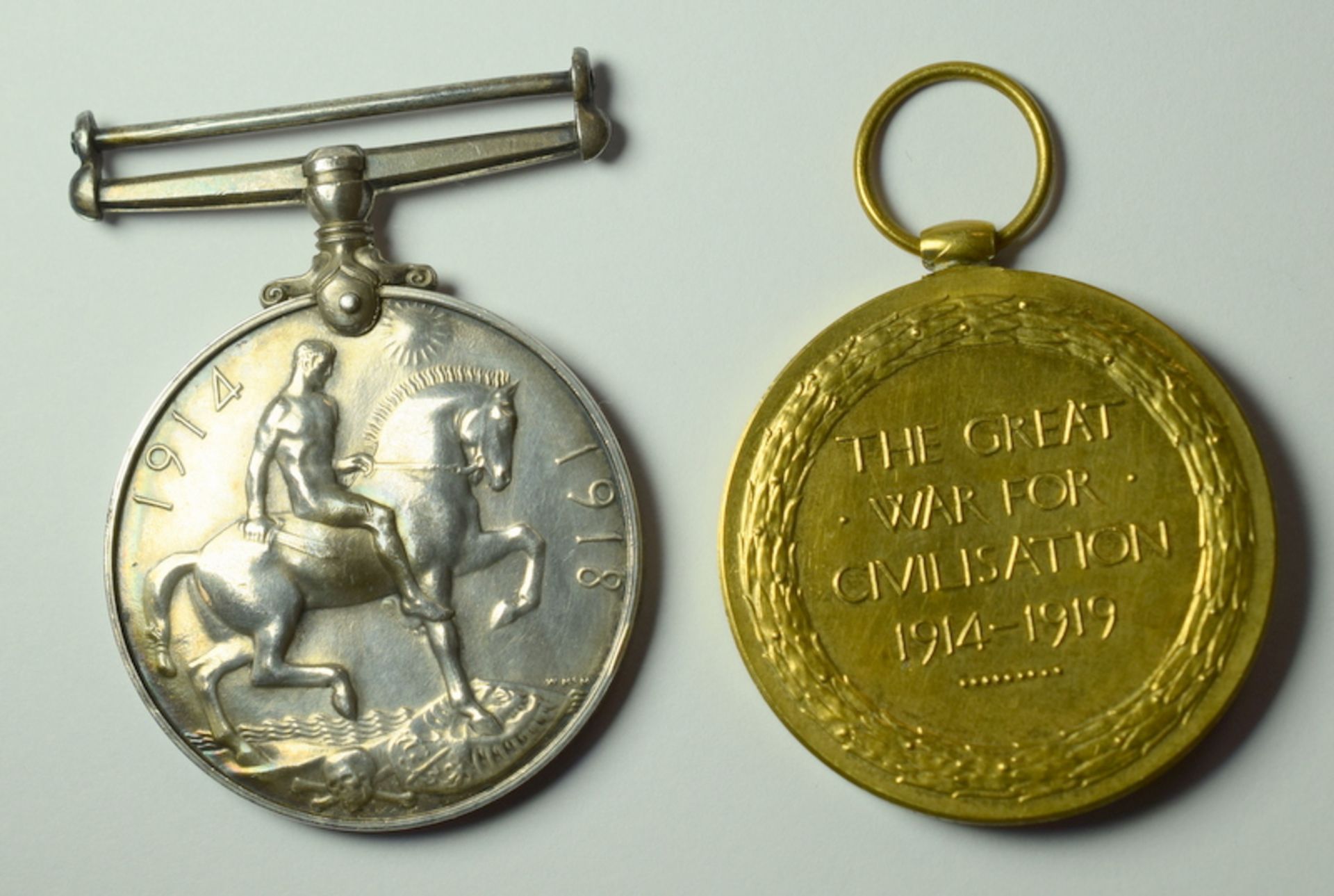 WW1 Pair Victory Medal & British War Medal - Image 3 of 3