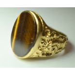 Gentleman's 9ct Tiger's Eye Signet Ring