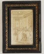 Antique Ivorine Framed Plaque c1800's