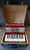 Vintage Musical Instrument Bell Piano Accordion in original carry case
