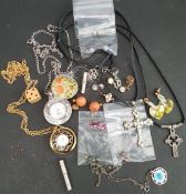 Vintage Retro Parcel of Costume Jewellery Includes Fob Watches Pendants & Necklaces