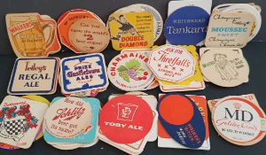 Vintage Retro Parcel of Collectable Beer Mats 80 in Total