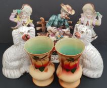 Antique Vintage Parcel of China & Pottery Includes Capodimonte & Staffordshire Dogs